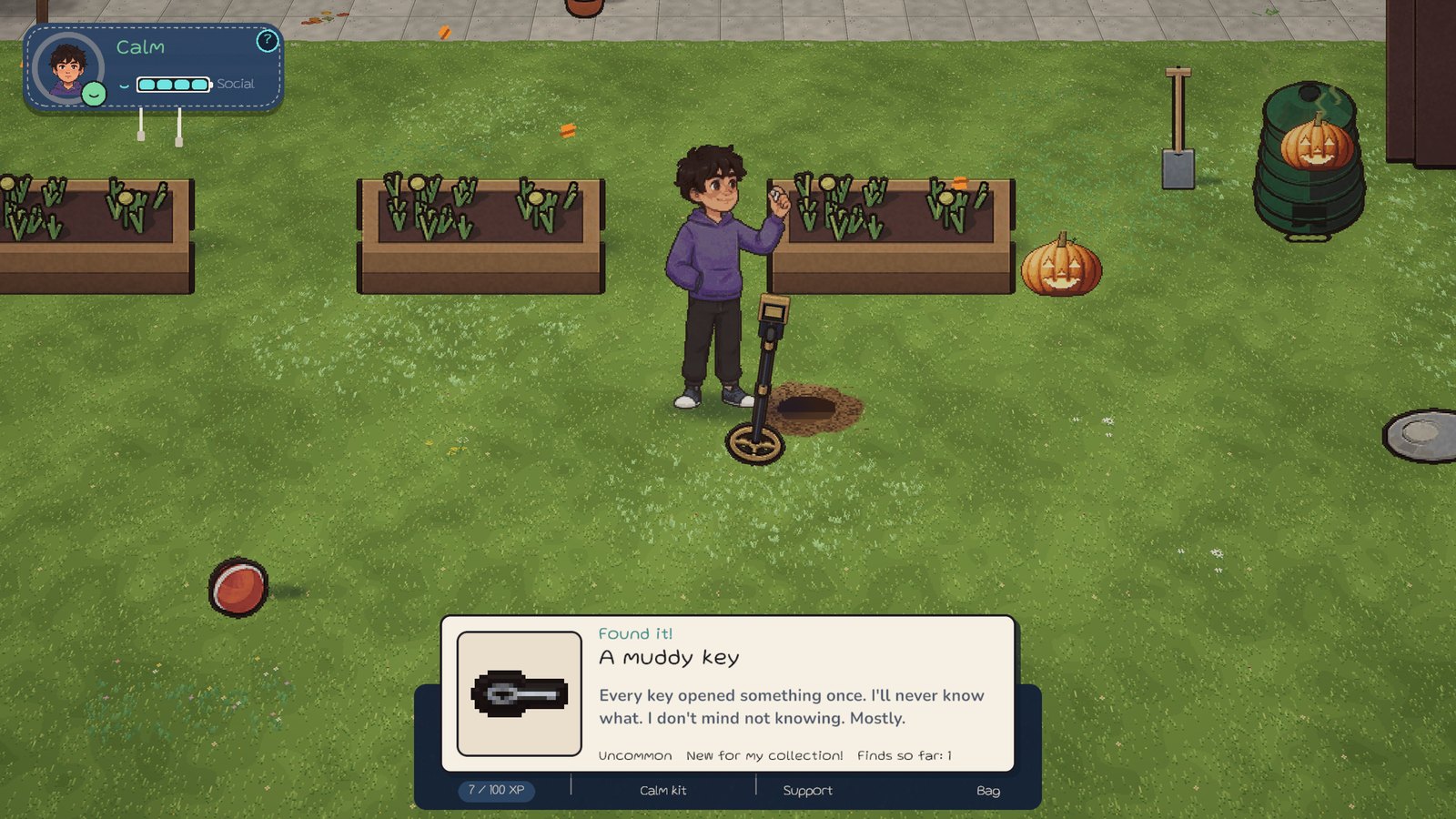 Metal detecting in the back garden